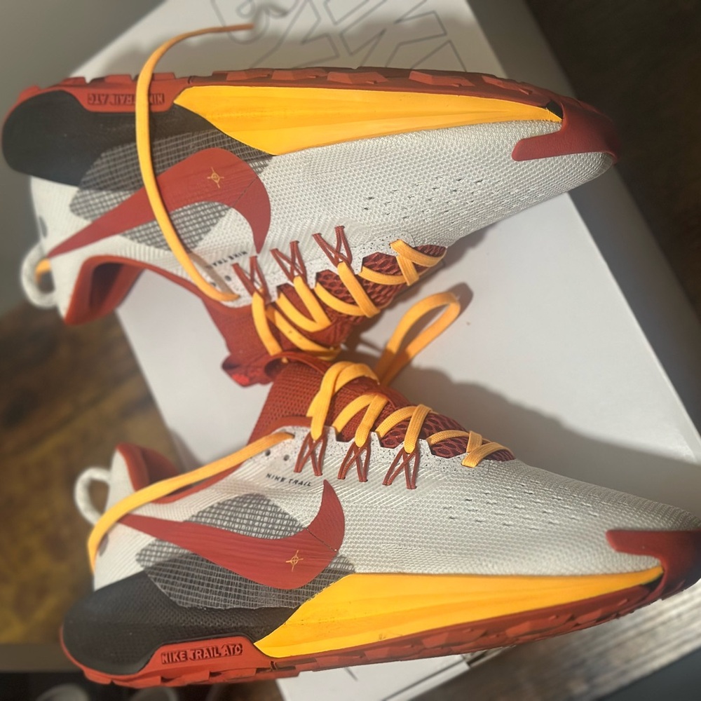 Nike Red and Yellow Athletic Sneakers